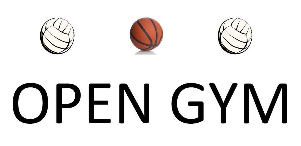 Open Gym sign with balls.