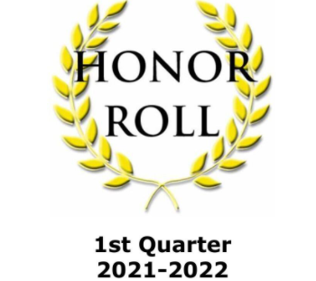 Honor Roll-1st Nine Weeks 2021-2022